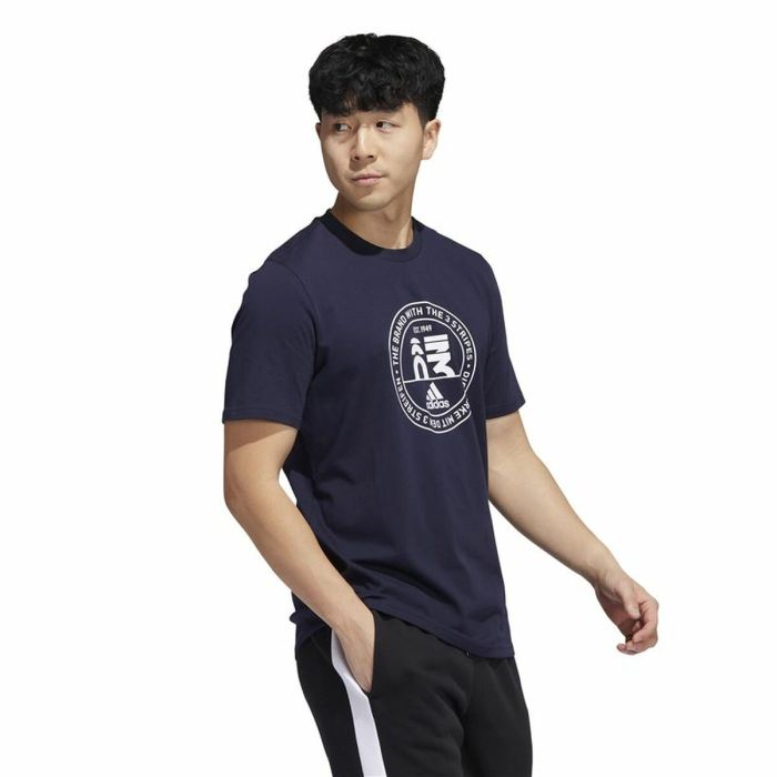 Camiseta de Manga Corta Hombre Adidas Embroidered GT Negro 3