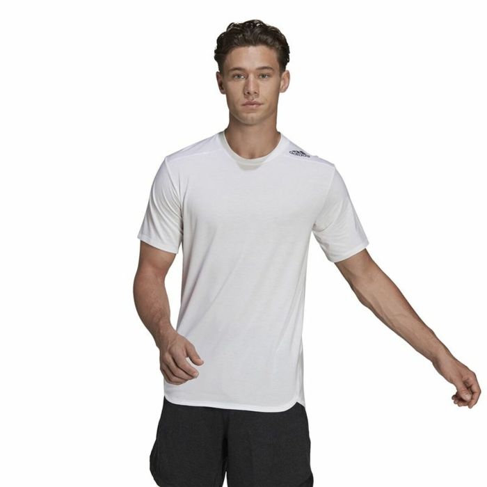 Camiseta de Manga Corta Hombre Adidas D4T Blanco 5