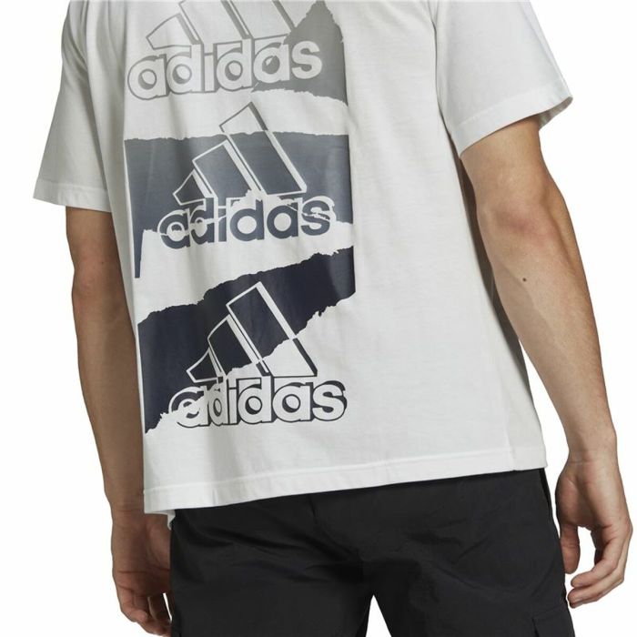 Camiseta de Manga Corta Hombre Adidas Essentials Brandlove Blanco 3