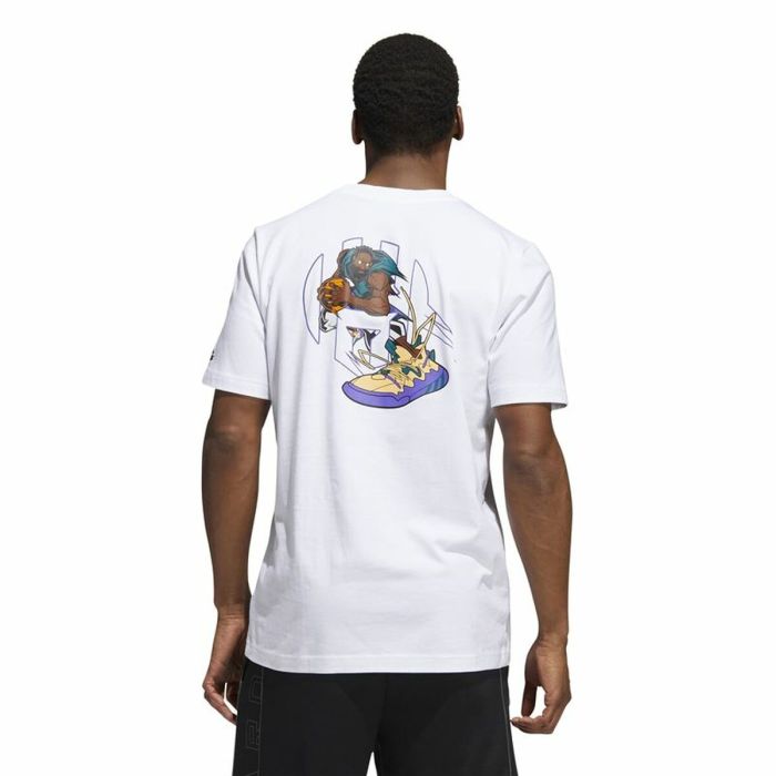 Camiseta de Manga Corta Hombre Adidas Avatar James Harden Graphic Blanco 3