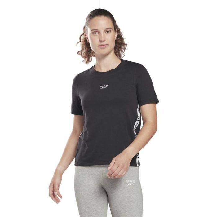 Camiseta de Manga Corta Mujer Reebok Tape Pack Negro 5