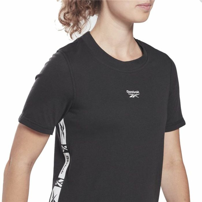 Camiseta de Manga Corta Mujer Reebok Tape Pack Negro 2