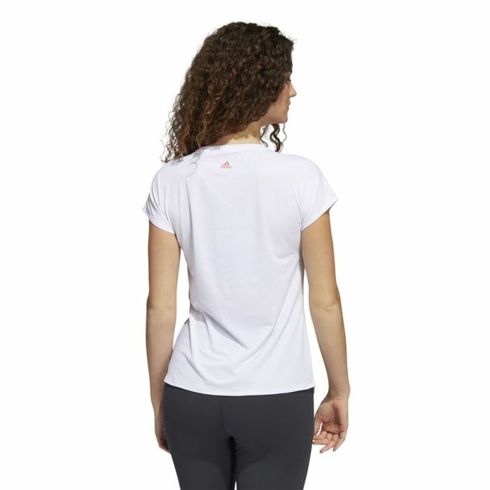 Camiseta de Manga Corta Mujer Adidas Training 3B Blanco 4