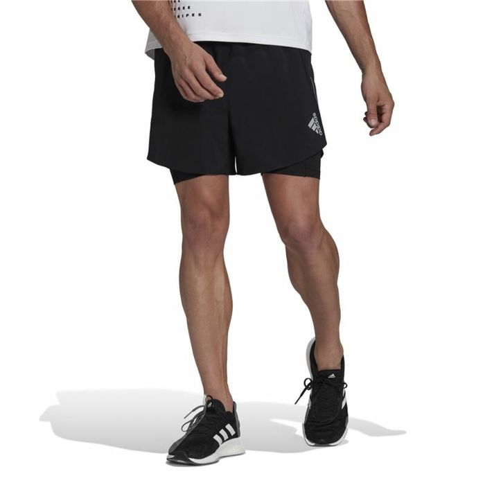 Pantalones Cortos Deportivos para Hombre Adidas Two-in-One Negro 6