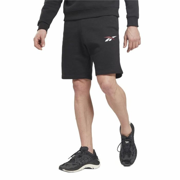Pantalones Cortos Deportivos para Hombre Reebok Vector Fleece Negro 3