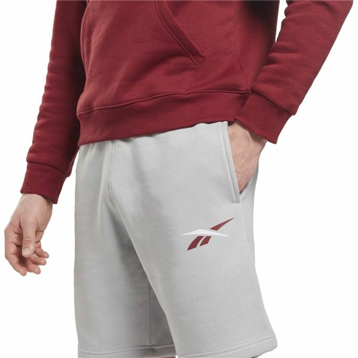 Pantalones Cortos Deportivos para Hombre Reebok Essentials French Terry Gris 2