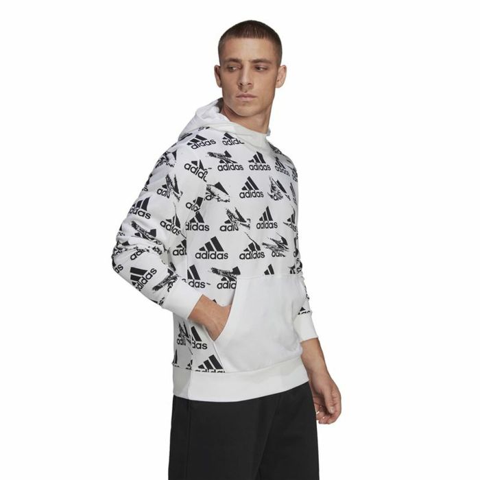 Sudadera con Capucha Hombre Adidas Essentials Brandlove Blanco 2