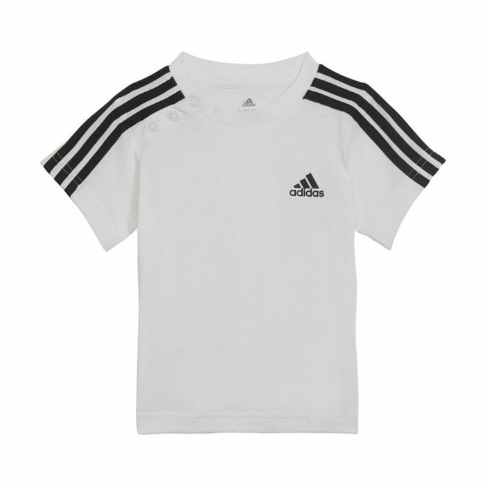 Conjunto Deportivo para Bebé Adidas Three Stripes Negro Blanco 7