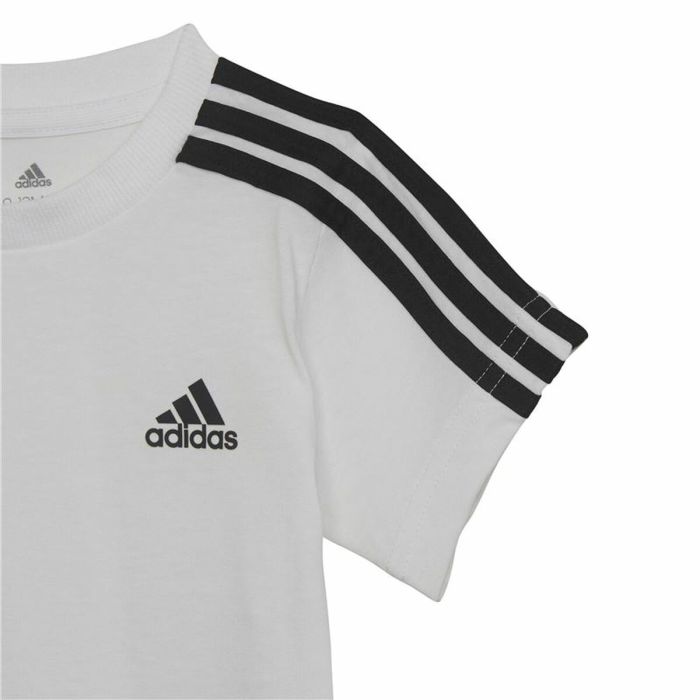 Conjunto Deportivo para Bebé Adidas Three Stripes Negro Blanco 2