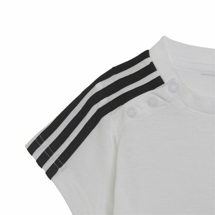 Conjunto Deportivo para Bebé Adidas Three Stripes Negro Blanco 3
