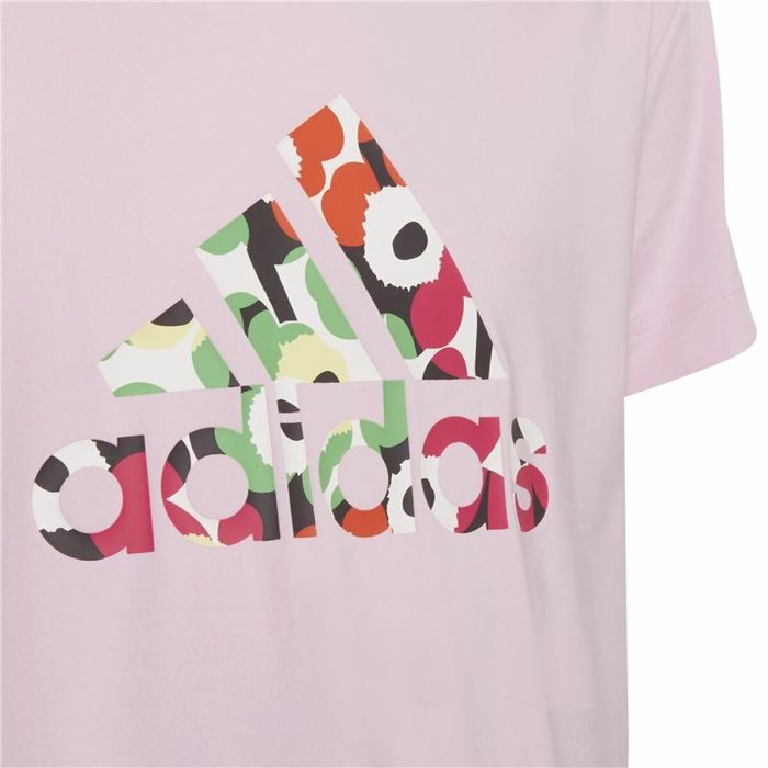 Camiseta de Manga Corta Infantil Adidas x Marimekko Rosa 3