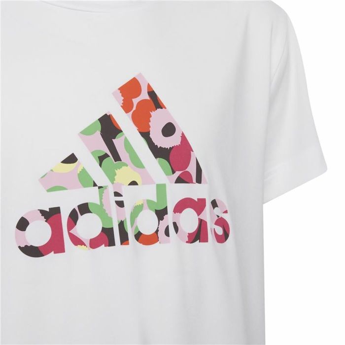 Camiseta de Manga Corta Infantil Adidas x Marimekko Blanco 2