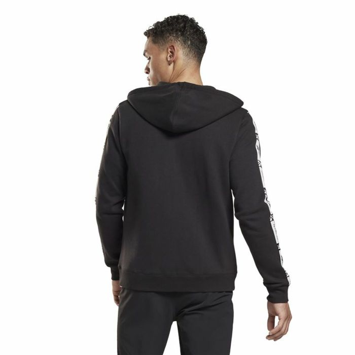 Chaqueta Deportiva para Hombre Reebok Identity Tape FZ Negro 4