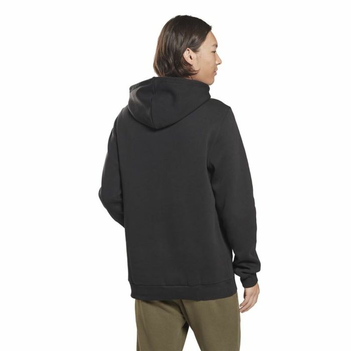 Sudadera con Capucha Hombre Reebok Left Chest Logo Negro 4