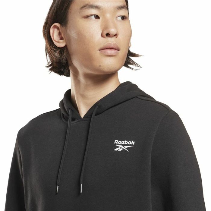 Sudadera con Capucha Hombre Reebok Left Chest Logo Negro 3