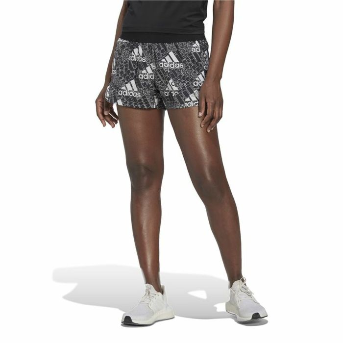 Pantalones Cortos Deportivos para Mujer Adidas Logo Graphic Pacer Negro 5