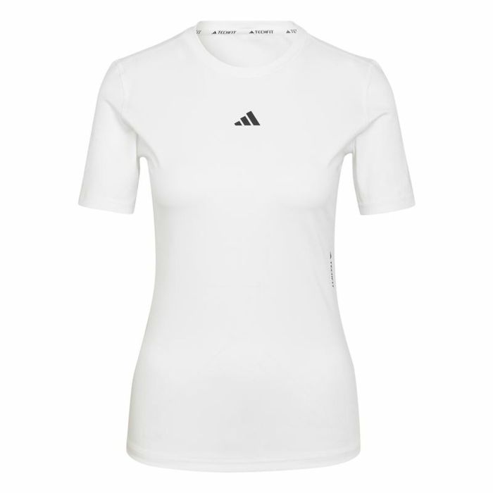 Camiseta de Manga Corta Mujer Adidas Techfit Training Blanco Camiseta de Manga Corta Mujer Adidas Techfit Training Blanco