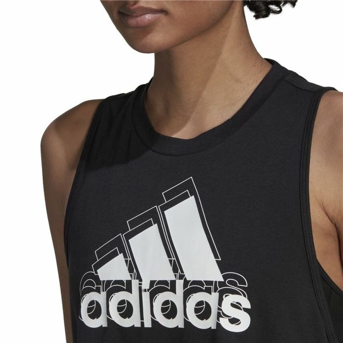 Camiseta para Mujer sin Mangas Adidas Logo Graphic Racerback Negro 2