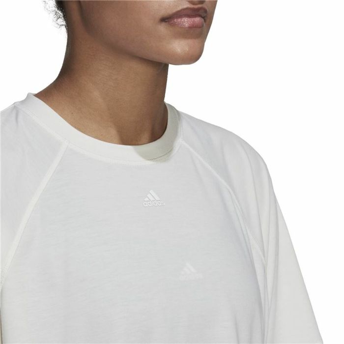 Camiseta de Manga Corta Mujer Adidas Aeroready Wrap-Back Blanco 2