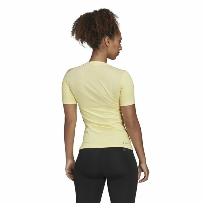 Camiseta de Manga Corta Mujer Adidas Techfit Training Amarillo 4