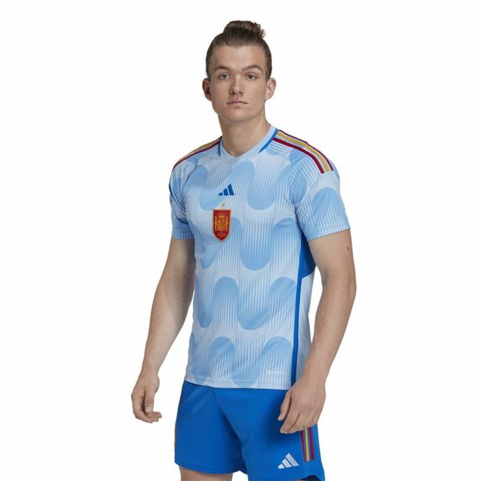Camiseta de Fútbol de Manga Corta Hombre Adidas 2ª Equipación España 22 Azul claro 7