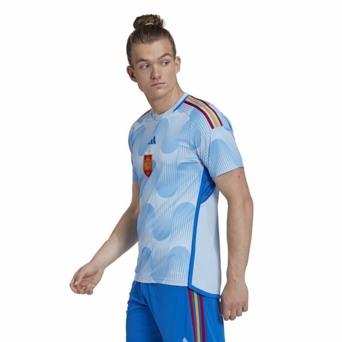 Camiseta de Fútbol de Manga Corta Hombre Adidas 2ª Equipación España 22 Azul claro 5