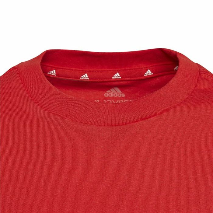 Camiseta de Manga Corta Infantil Adidas Essentials Rojo 3