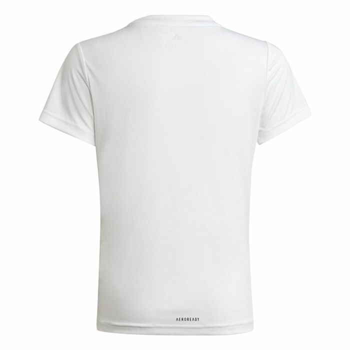 Camiseta de Manga Corta Infantil Adidas Designed To Move Blanco 4