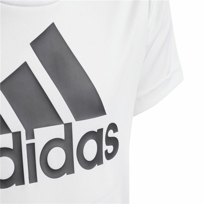 Camiseta de Manga Corta Infantil Adidas Designed To Move Blanco 3