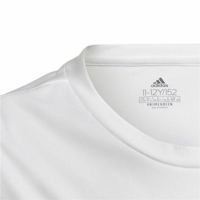 Camiseta de Manga Corta Infantil Adidas Designed To Move Blanco 2