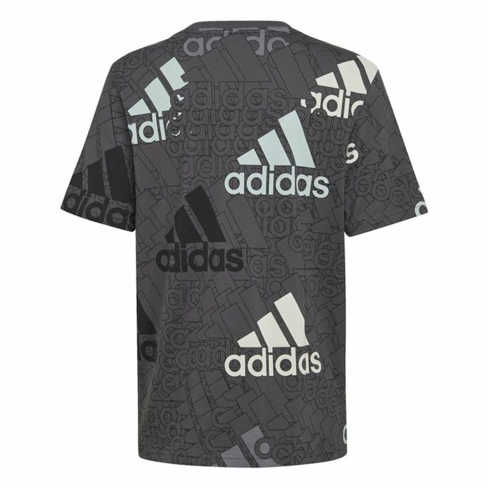 Camiseta de Manga Corta Infantil Adidas Brand Love  Negro 4