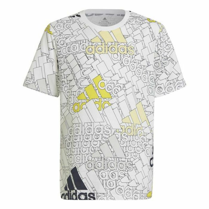 Camiseta de Manga Corta Infantil Adidas Brand Love Blanco