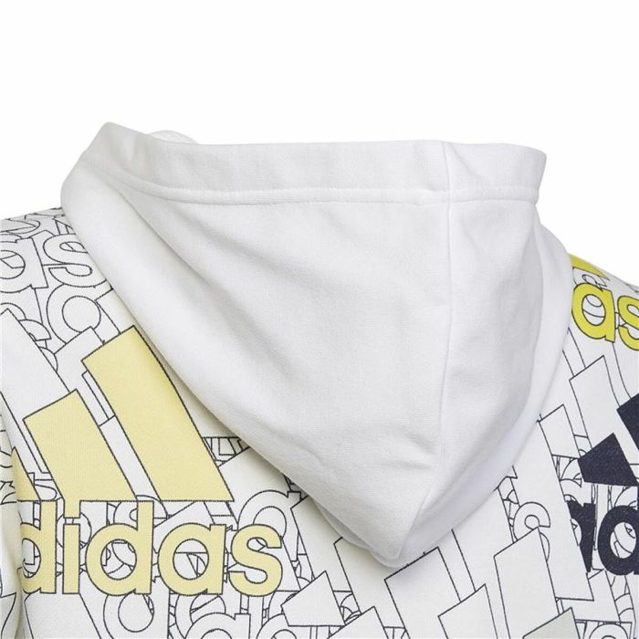Sudadera con Capucha Unisex Adidas Brand Love Blanco 3