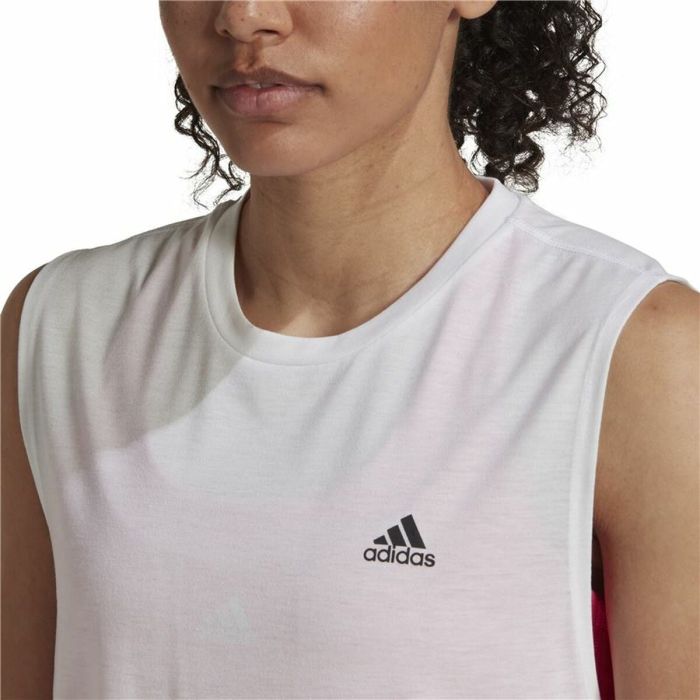 Camiseta para Mujer sin Mangas Adidas Muscle Run Icons Blanco 2