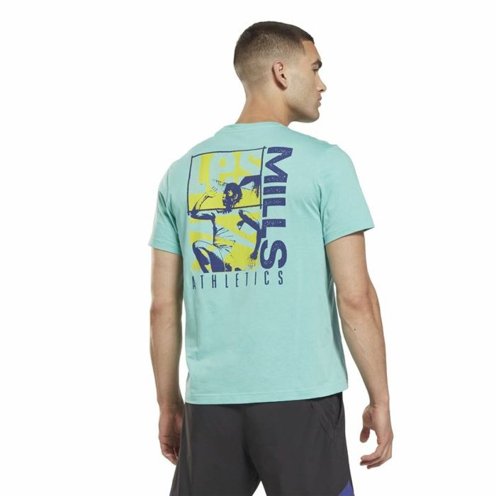 Camiseta de Manga Corta Hombre Reebok Graphic Les Mills® Aguamarina 4