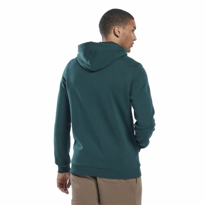 Sudadera con Capucha Hombre Reebok Identity Fleece Verde 4 Sudadera con Capucha Hombre Reebok Identity Fleece Verde 4