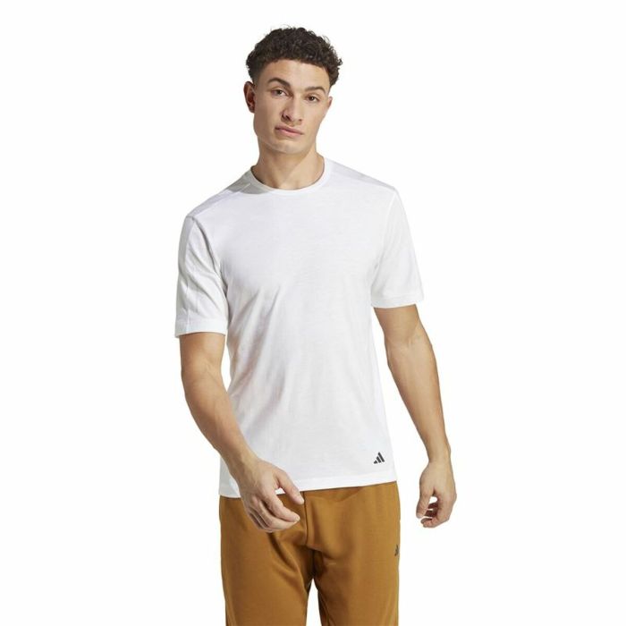 Camiseta de Manga Corta Hombre Adidas Base Blanco 5