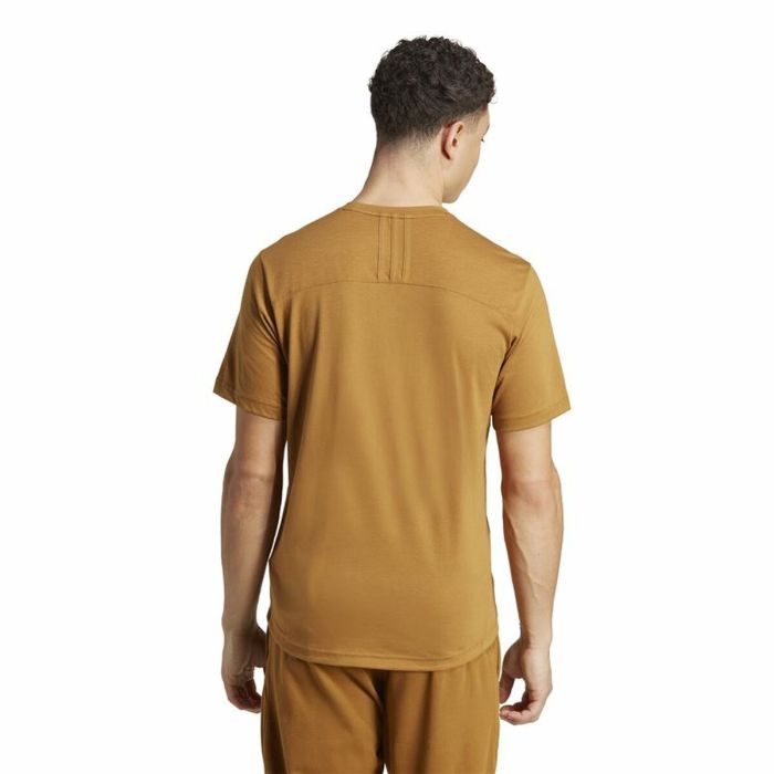 Camiseta de Manga Corta Hombre Adidas Yoga Base Marrón 4