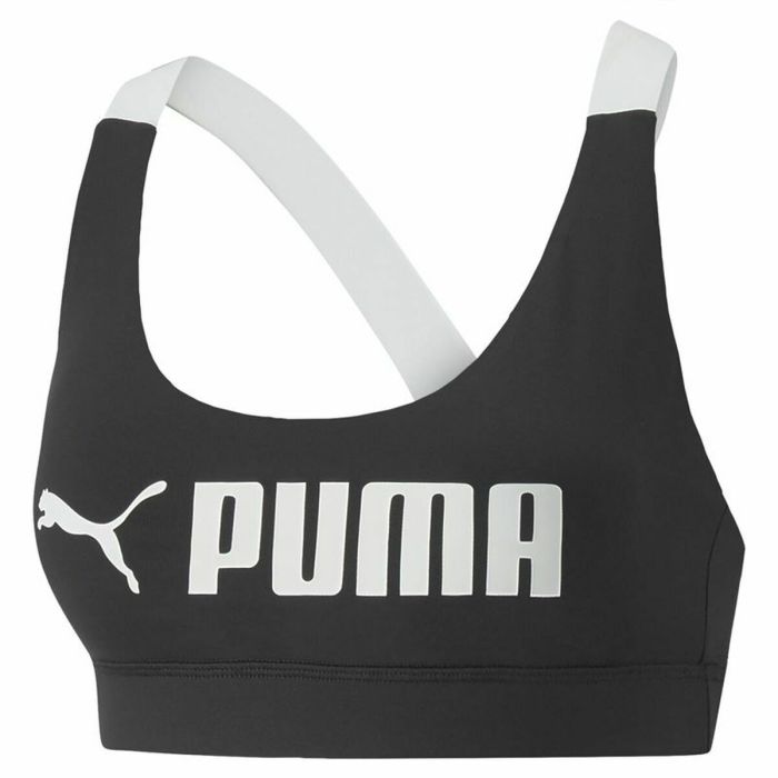 Sujetador Deportivo Puma Negro Blanco Multicolor