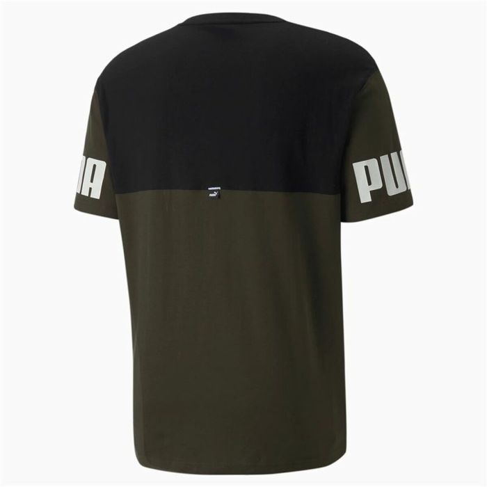 Camiseta Deportiva de Manga Corta Puma Power Colorblock Negro Hombre 1