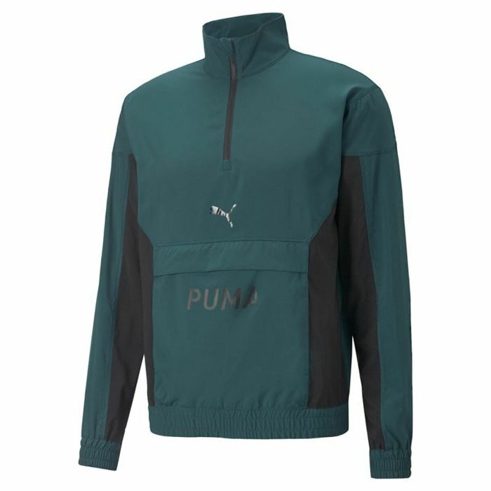 Sudadera sin Capucha Hombre Puma Fit Woven Training Verde