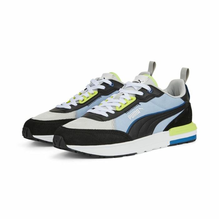 Zapatillas Casual Hombre Puma R22 Azul Amarillo 5