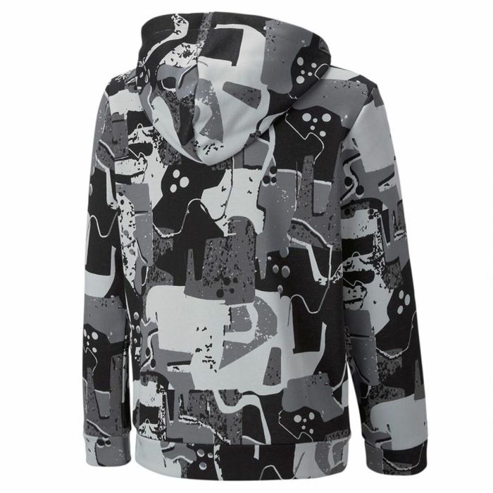 Sudadera con Capucha Niño Puma Essentials+ Street Art Negro Gris 5