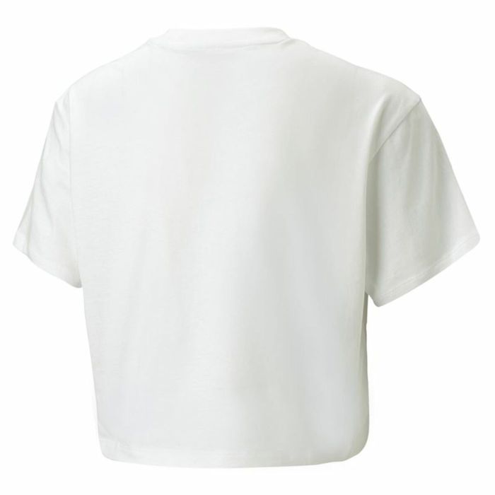 Camiseta de Manga Corta Infantil Puma Logo Cropped Blanco 1