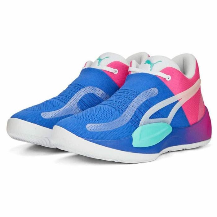 Zapatillas de Baloncesto para Adultos Puma Rise Rosa Azul 1