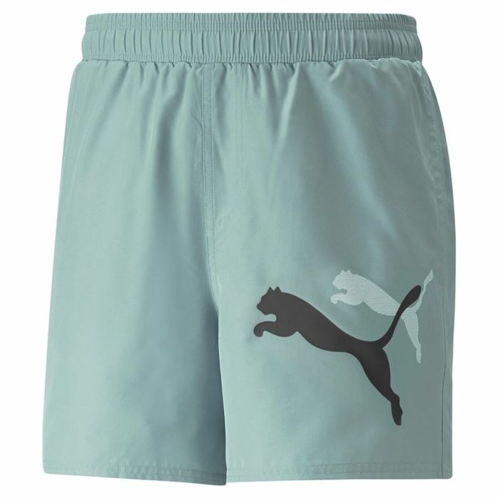 Pantalones Cortos Deportivos para Hombre Puma Ess+ Logo Power Cat For All Time Aguamarina Azul Verde