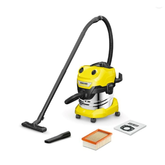 Aspirador en seco y húmedo KARCHER WD 4 PS V-20/5/22 - Depósito de acero inoxidable 20 L - 1000W