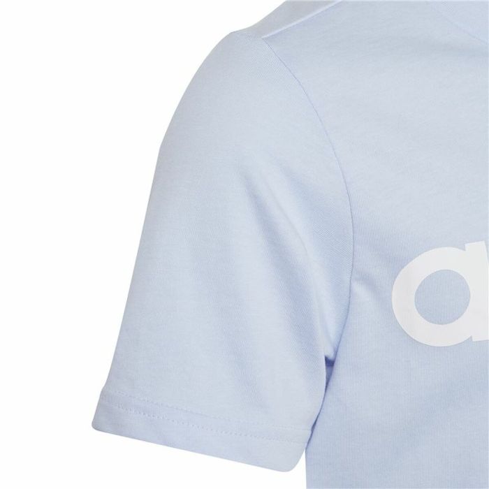 Camiseta de Manga Corta Infantil Adidas Linear Logo Azul 3