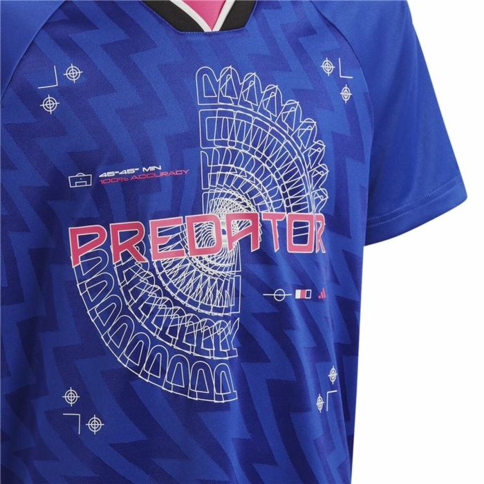 Camiseta de Fútbol de Manga Corta para Niños Adidas Predator Azul 3