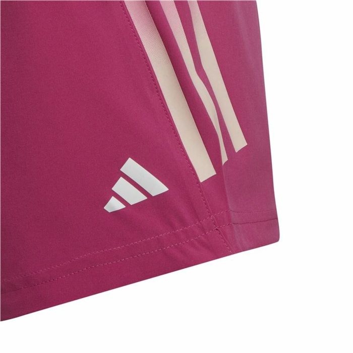 Pantalones Cortos Deportivos para Niños Adidas 3 Stripes Rosa oscuro 2